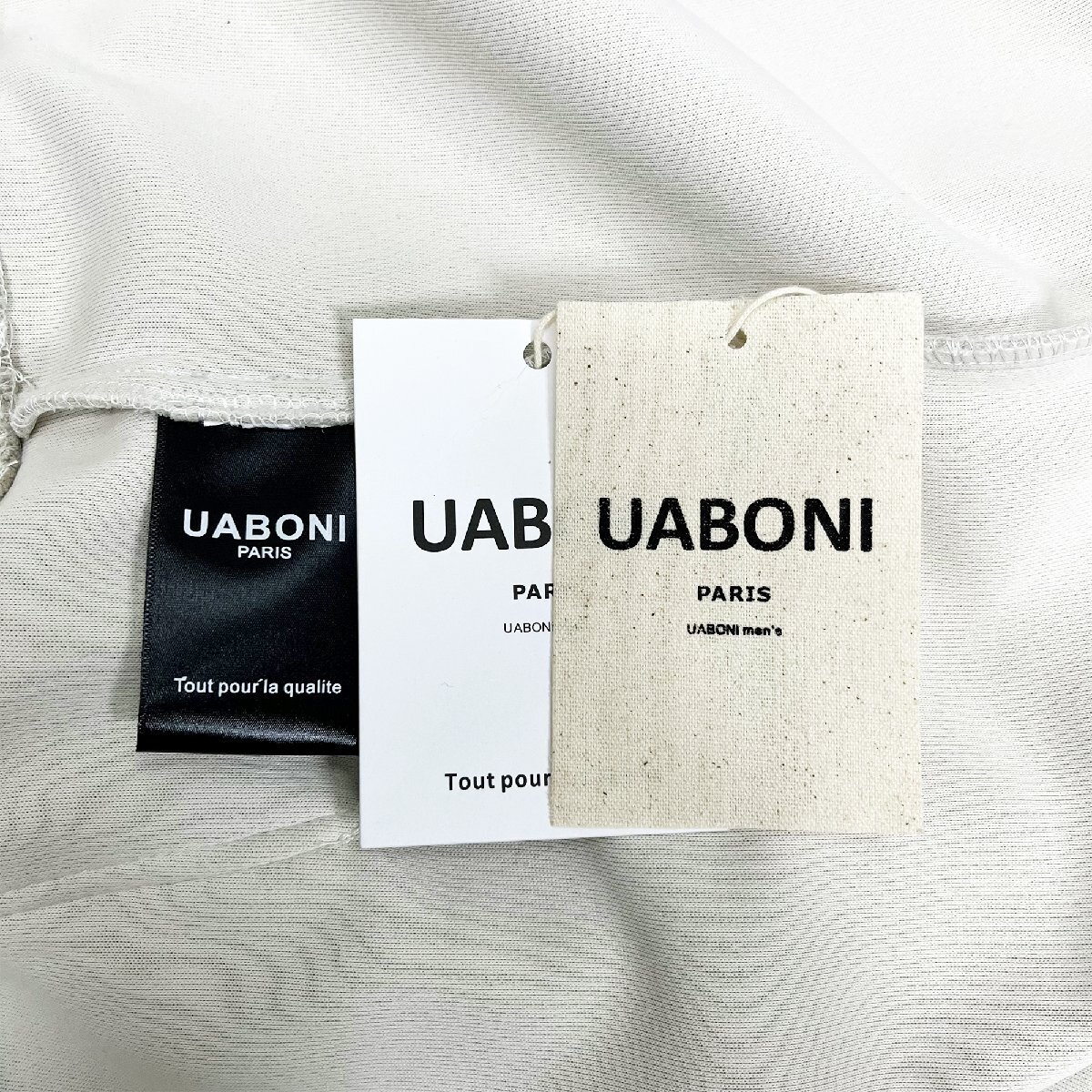 高級EU製＆定価8万◆UABONI*Paris*上下セット*ユアボニ*パリ発◆上品 ソフト 快適 通気性 定番 パーカー スウェットパンツ スポーツ 春 M_画像9