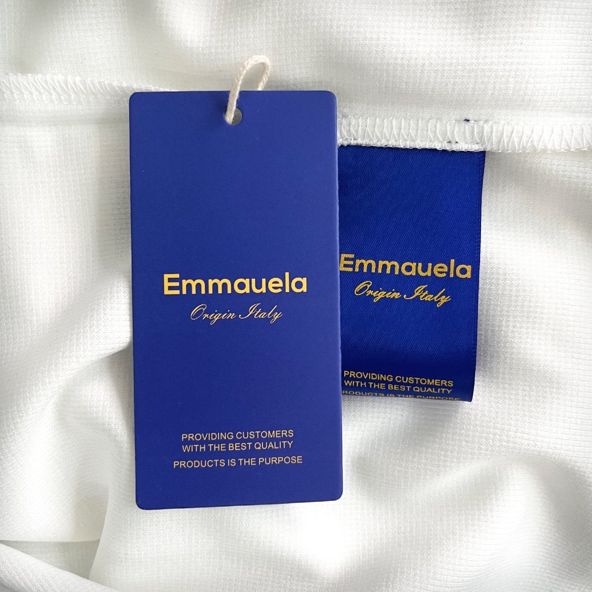 新作・上下セット 定価6万◆Emmauela・イタリア・ミラノ発◆上品 薄手 快適 ワッフル 半袖Tシャツ ショートパンツ スポーツ L/48サイズ_画像9