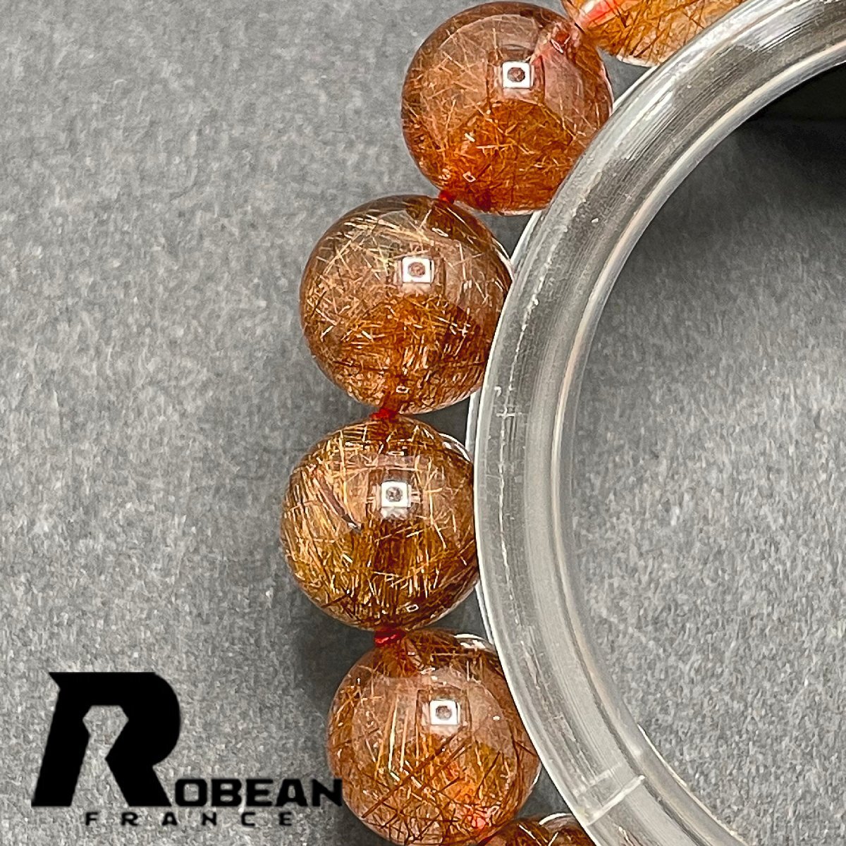 夢色 EU製 定価9万円★ROBEAN・ブラウンルチルクォーツ★ブレスレット パワーストーン 天然石 綺麗 金運 お守り 11-11.6mm 1001G1136_画像5