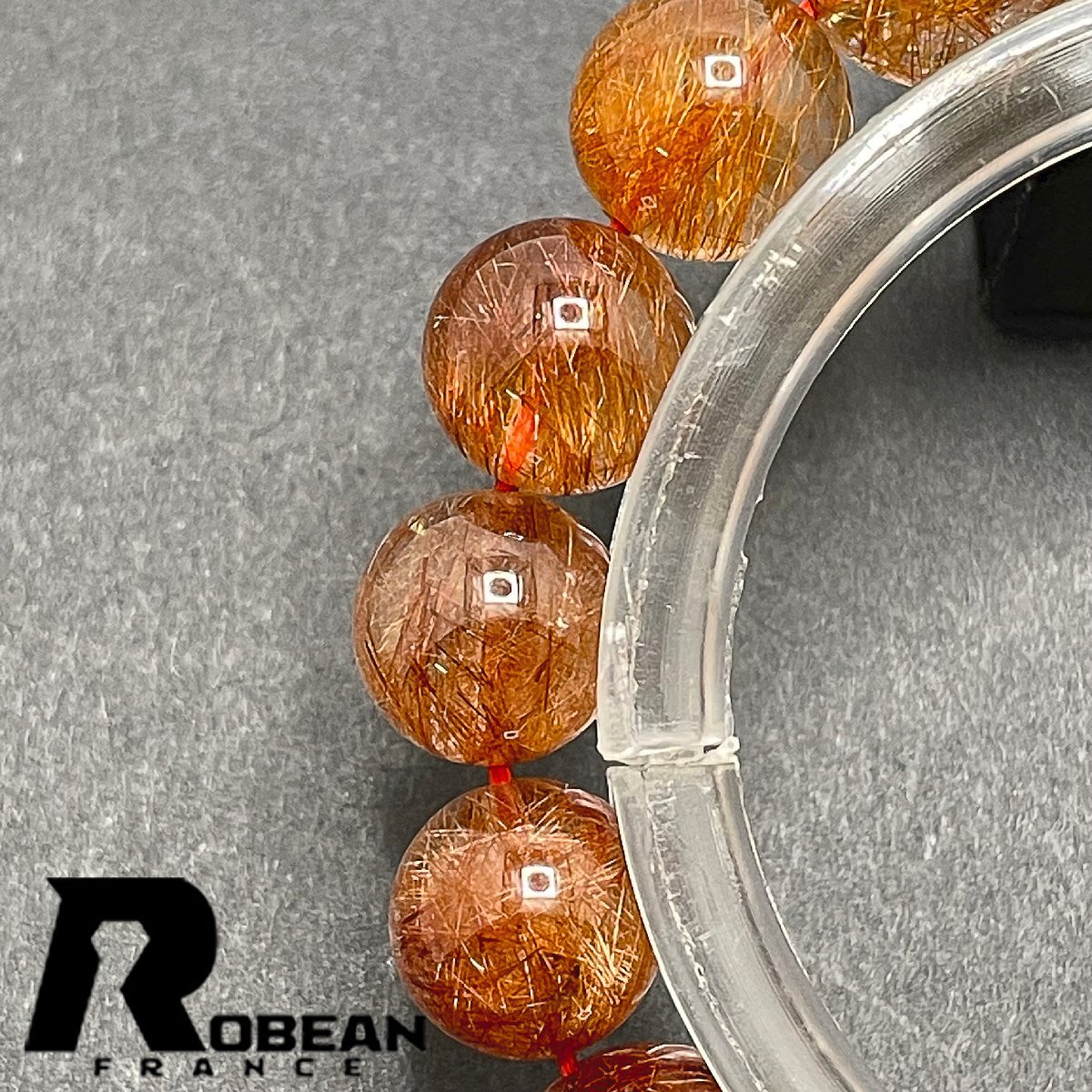 夢色 EU製 定価9万円★ROBEAN・ブラウンルチルクォーツ★ブレスレット パワーストーン 天然石 綺麗 金運 お守り 11-11.6mm 1001G1136_画像4