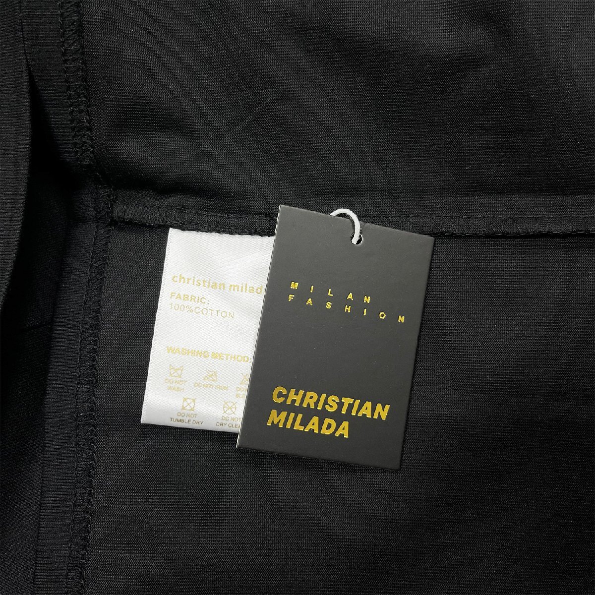 定価2万★christian milada・ミラノ発・半袖Tシャツ★コットン100％ 個性 通気 ソフト 無地 トップス カットソー ゆったり 夏 XL/50_画像9