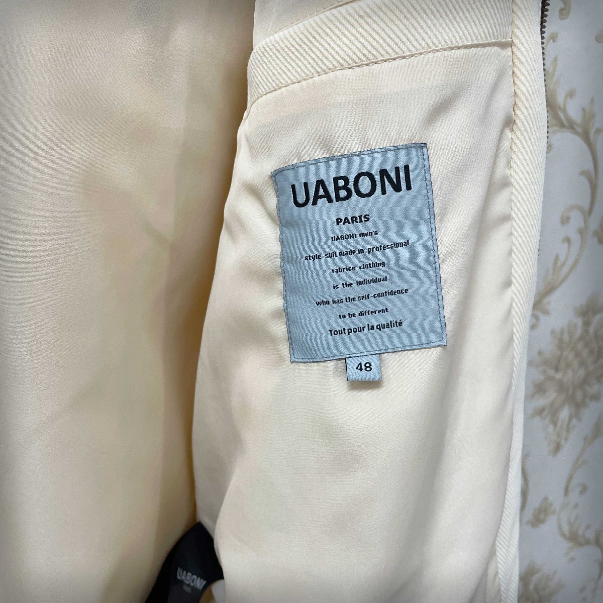 一枚限定EU製＆定価6万◆UABONI*Paris*ジャケット*ユアボニ*パリ発◆上質 薄手 防風 洗練 切替 アウトドア マウンテンパーカー 春秋 M/46_画像9