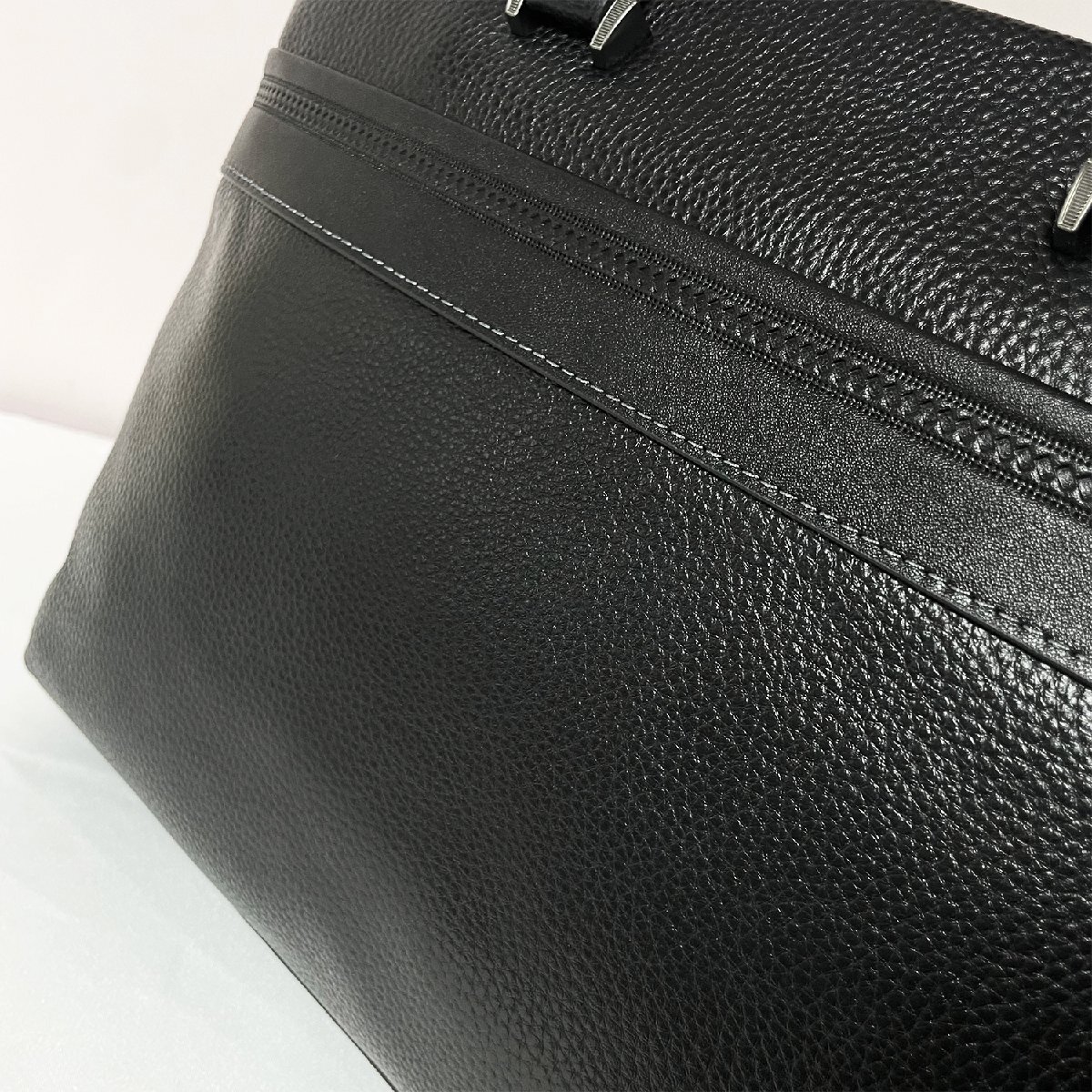  highest grade briefcase regular price 12 ten thousand *Emmauela* Italy * milano departure * fine quality cow leather on goods 2way thin type tote bag bag commuting business gentleman men's 