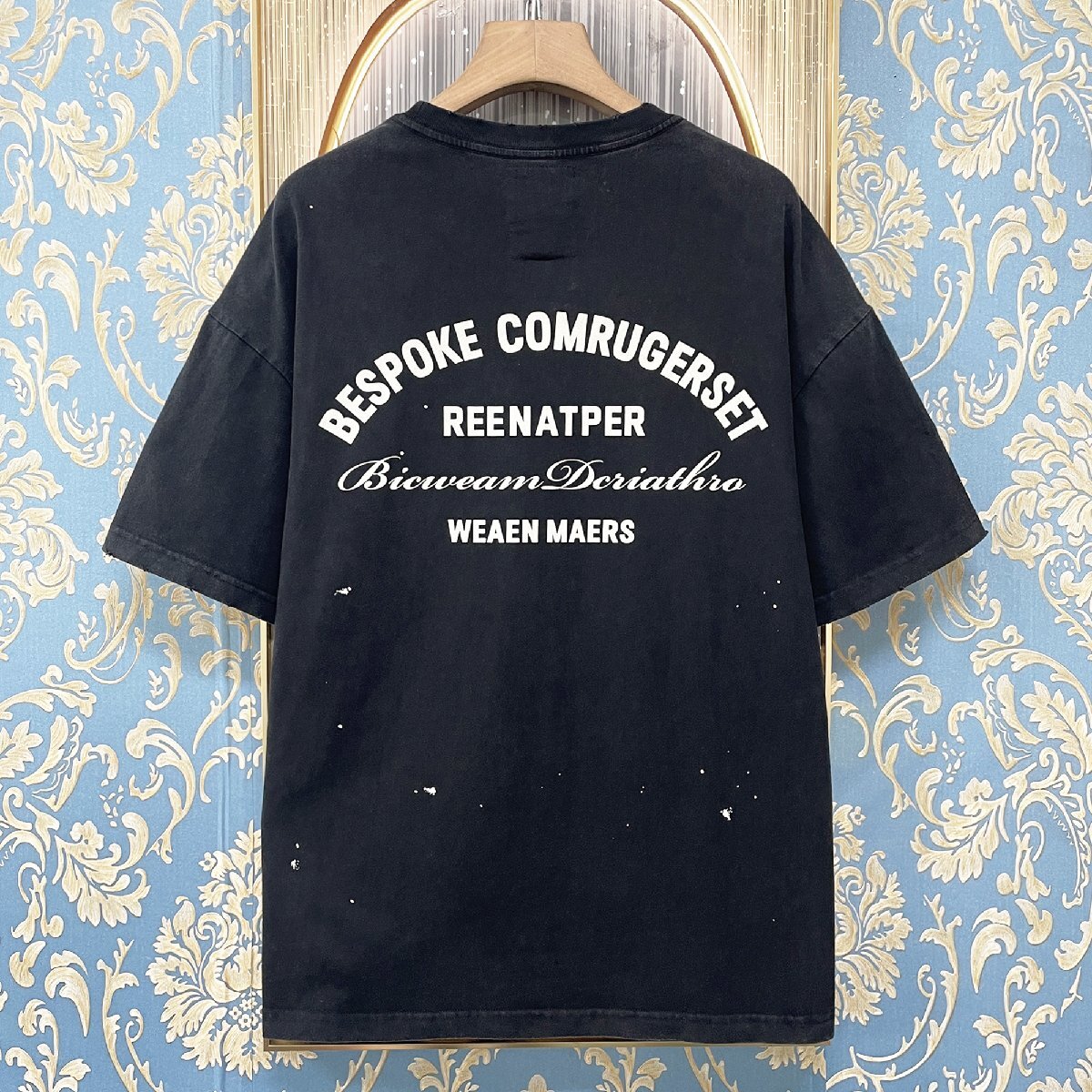 定価2万★christian milada・ミラノ発・半袖Tシャツ★個性 快適 薄手 ゆったり プルオーバー スウェット トップス アメカジ 定番 夏 M/46_画像1