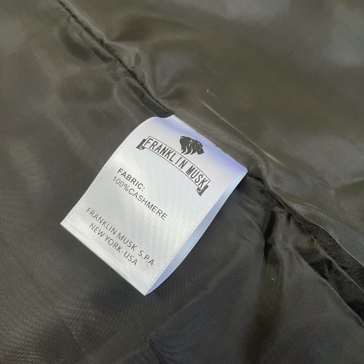 枚数限定 定価7万 FRANKLIN MUSK・アメリカ・ニューヨーク発 テーラードジャケット カシミヤ 上質 防寒 快適 ビジネス 通勤 メンズ サイズ2_画像9