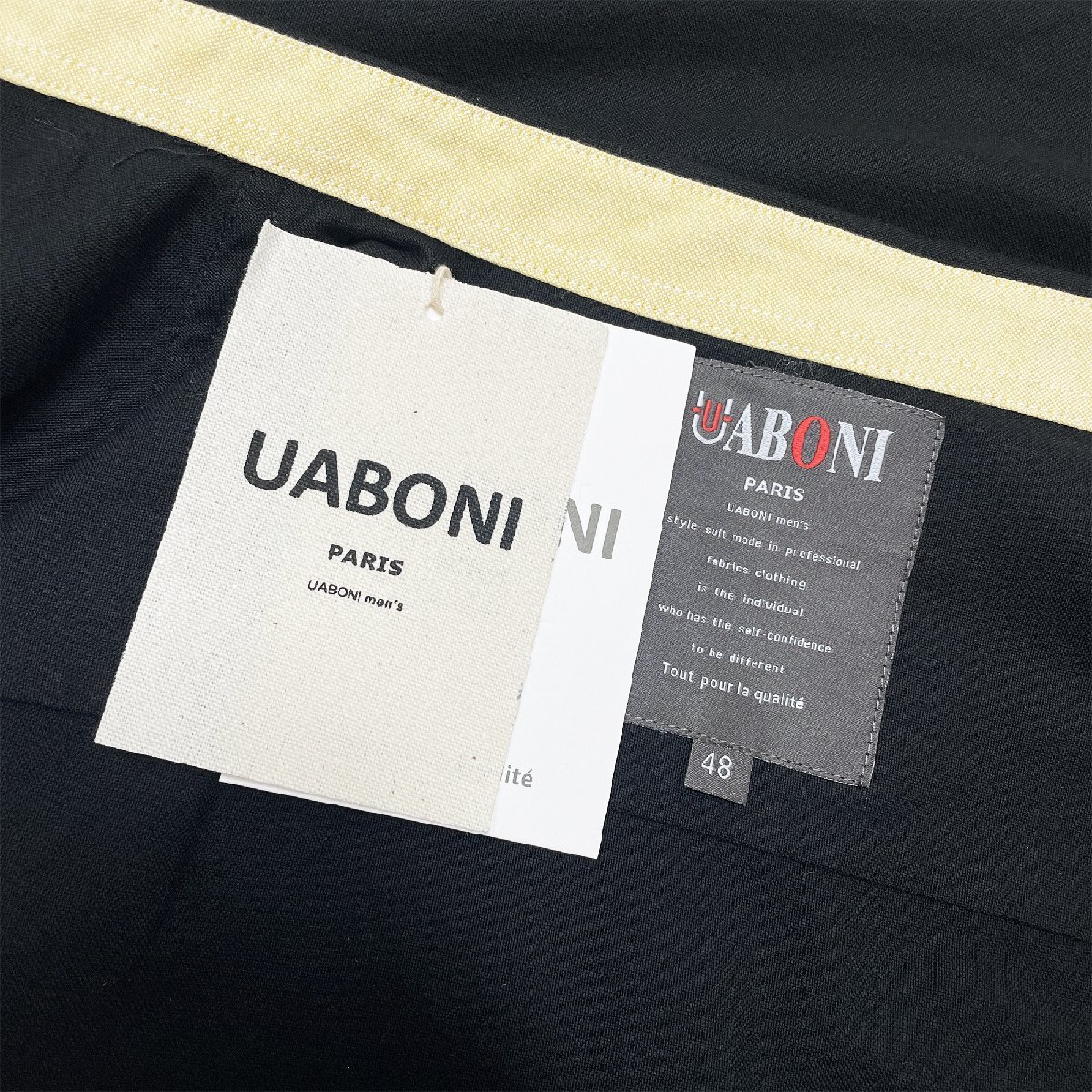 上級EU製＆定価4万◆UABONI*Paris*長袖シャツ*ユアボニ*パリ発◆上品 薄手 洗練 ボタンダウン 無地 カジュアル シンプル オシャレ 春夏 50_画像10