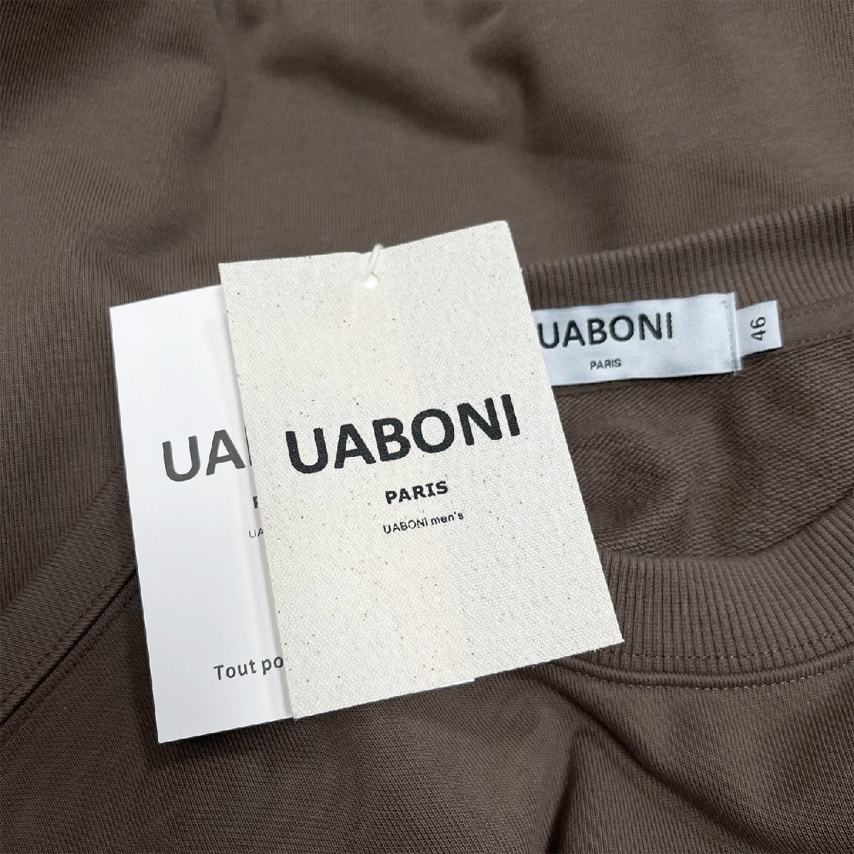 ★★高級EU製＆定価5万◆UABONI*Paris*トレーナー*ユアボニ*パリ発◆米国産コットン100％ 長袖 英字柄 プルオーバー 日常 レジャー L/48_画像10