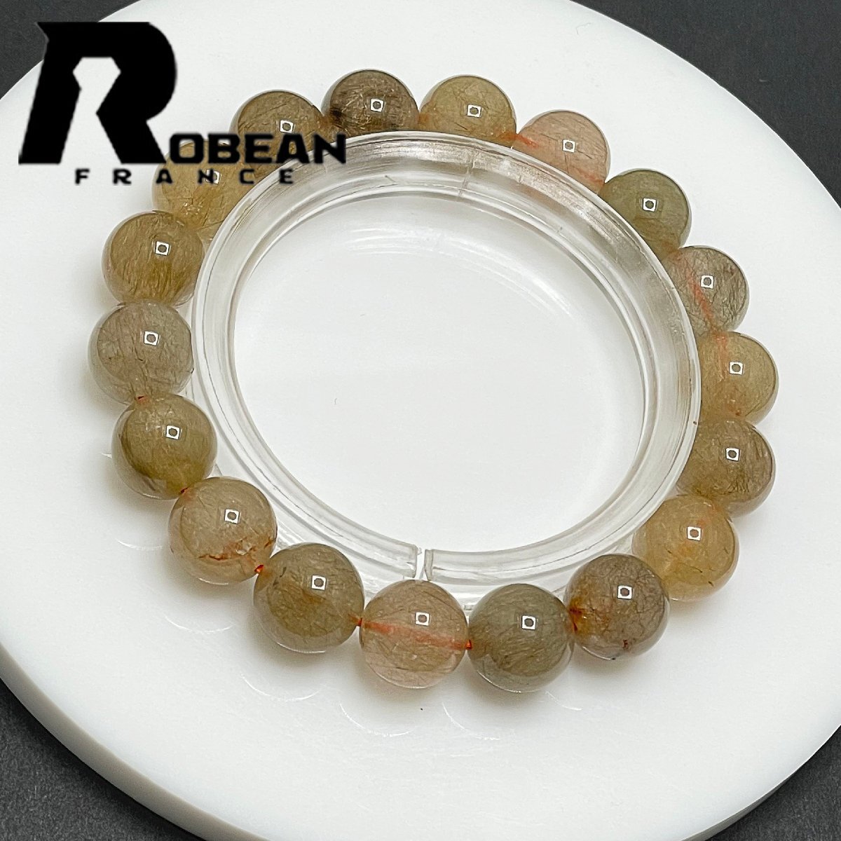  high grade EU made regular price 5 ten thousand jpy *ROBEAN* silver rutile * Power Stone bracele silver needle crystal natural stone raw ore beautiful amulet 11.3-11.9mm 1001G1032