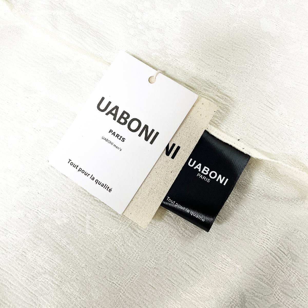 個性EU製＆定価5万◆UABONI*Paris*ジャケット*ユアボニ*パリ発◆高級 通気 薄手 おしゃれ ジャガード加工 スリット 立ち襟 エレガント XL_画像9