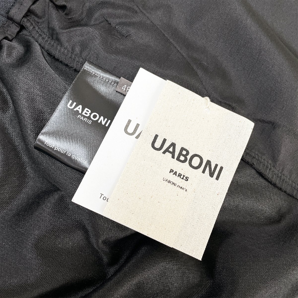 人気EU製＆定価3万◆UABONI*Paris*ショートパンツ*ユアボニ*パリ発◆吸汗 ソフト ダメージ加工 刺繍 半ズボン ハーフパンツ スポーツ M/46_画像9