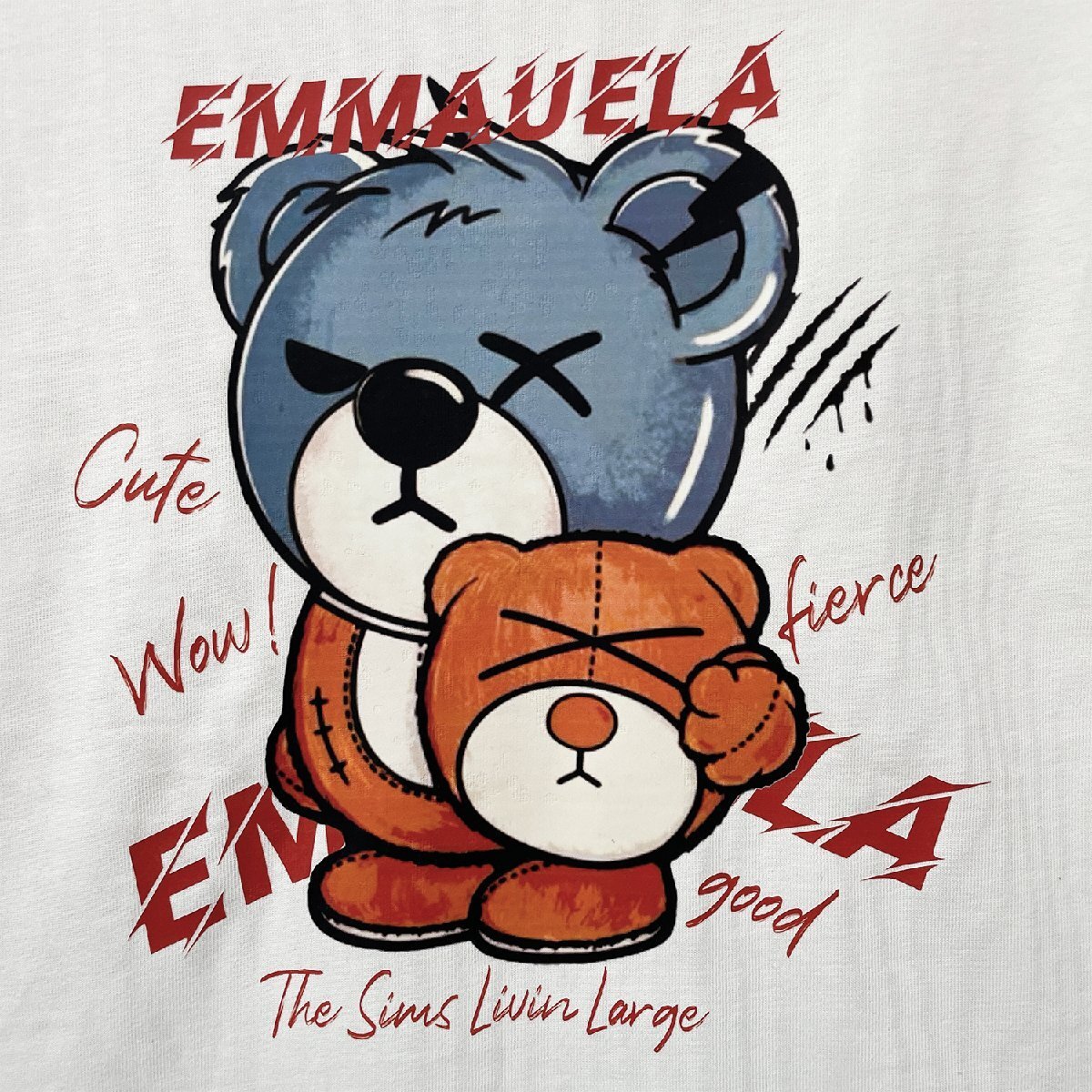 定番・半袖Ｔシャツ 定価2万◆Emmauela・イタリア・ミラノ発◆コットン100％ 快適 個性 通気吸汗 スウェット カットソー トレンド XL/50_画像3