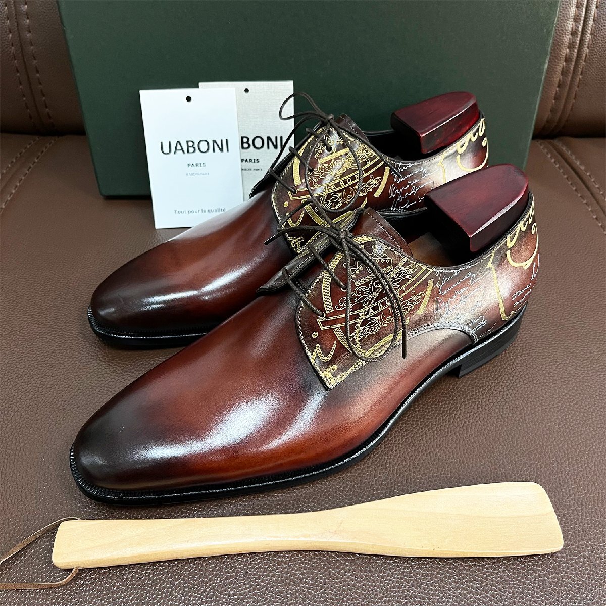 ..EU made regular price 28 ten thousand special order limited goods *UABONI* business shoes *yuaboni* hand made handmade hand . leather original leather commuting formal gentleman 25.5.