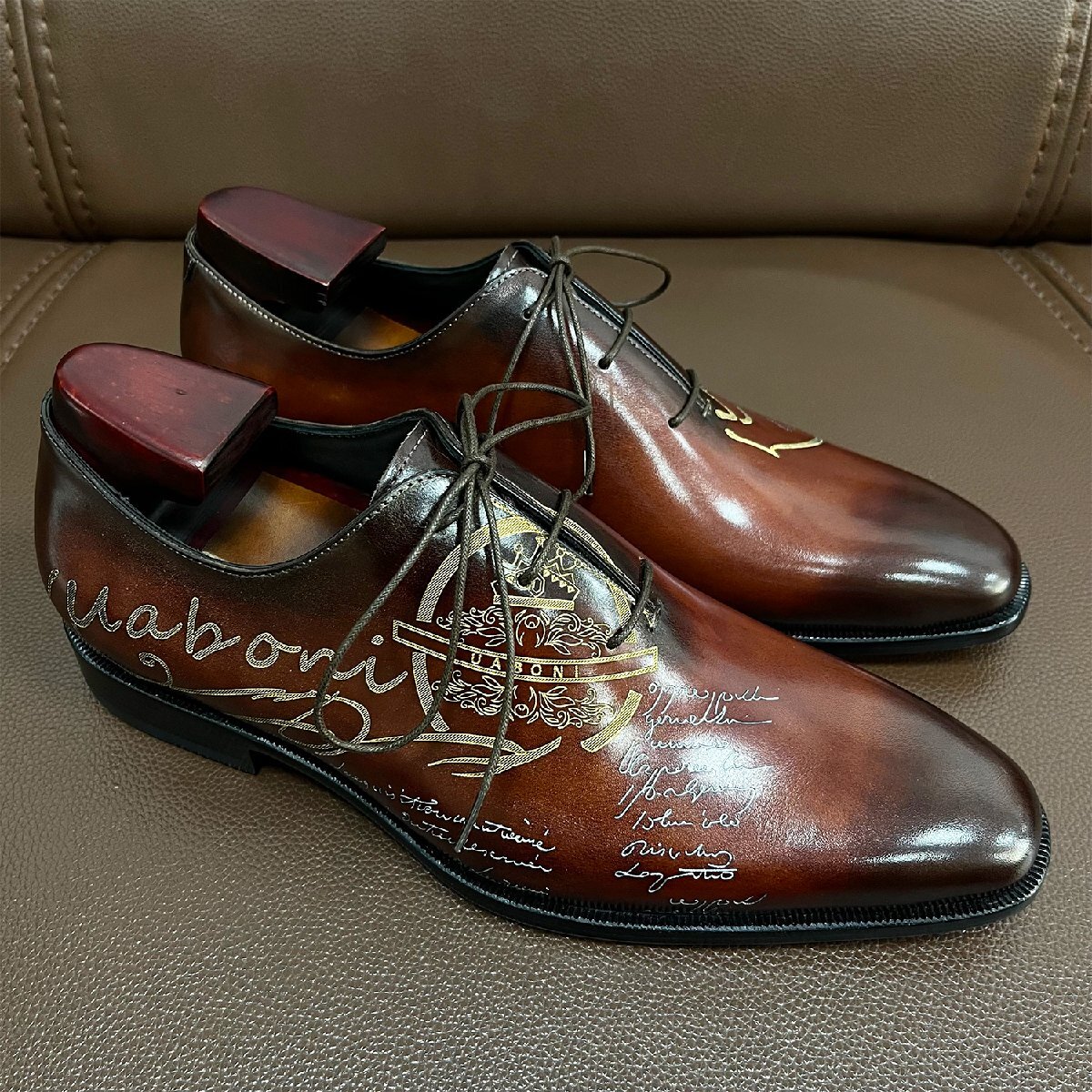  popular EU made regular price 28 ten thousand special order limited goods *UABONI* business shoes *yuaboni* high class hand made handmade hand . original leather formal gentleman 25.