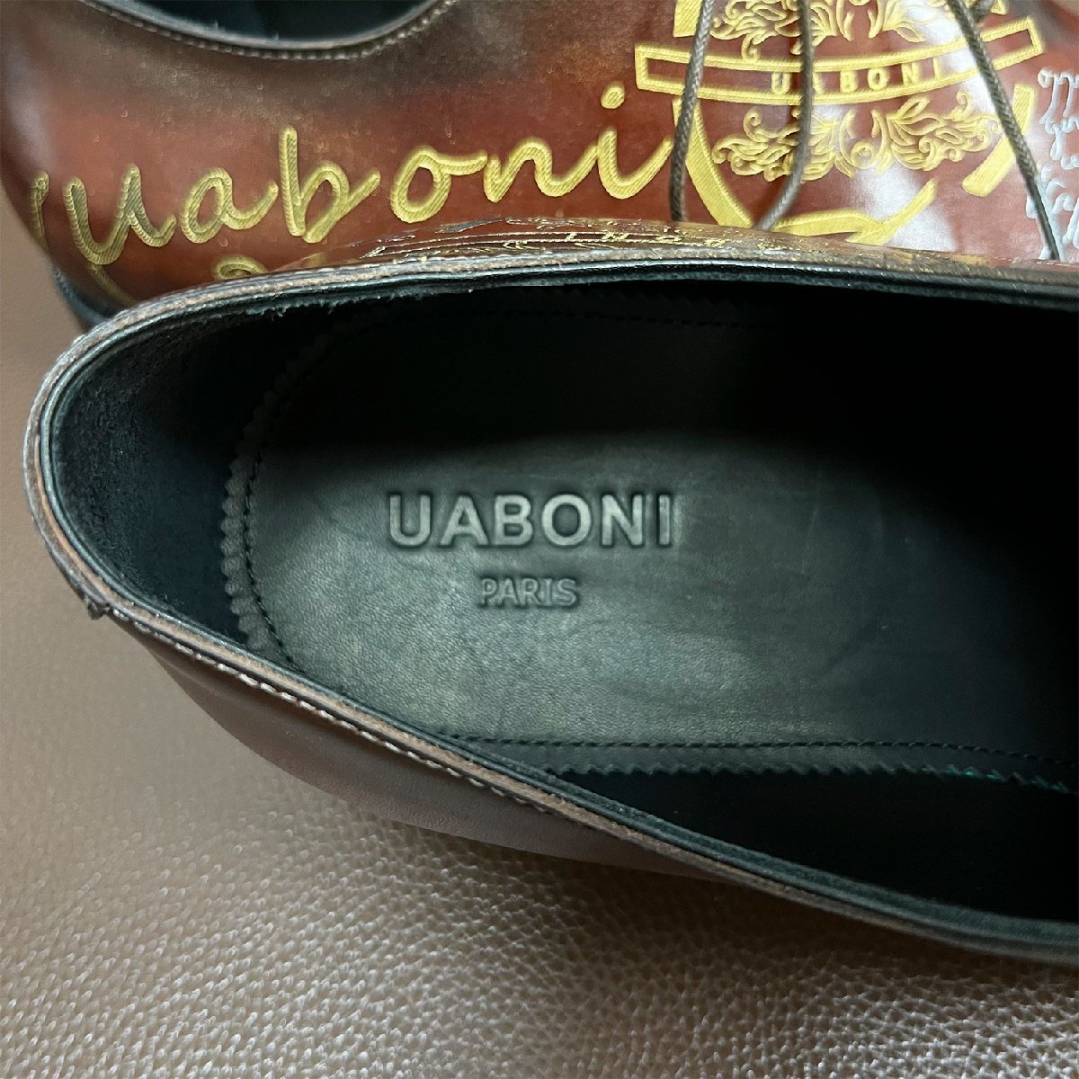  popular EU made regular price 28 ten thousand special order limited goods *UABONI* business shoes *yuaboni* high class hand made handmade hand . original leather formal gentleman 25.