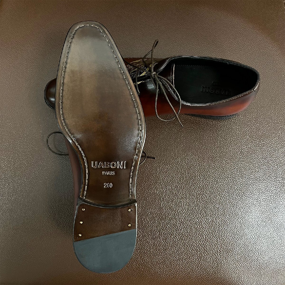 popular EU made regular price 28 ten thousand special order limited goods *UABONI* business shoes *yuaboni* high class hand made handmade hand . original leather formal gentleman 25.