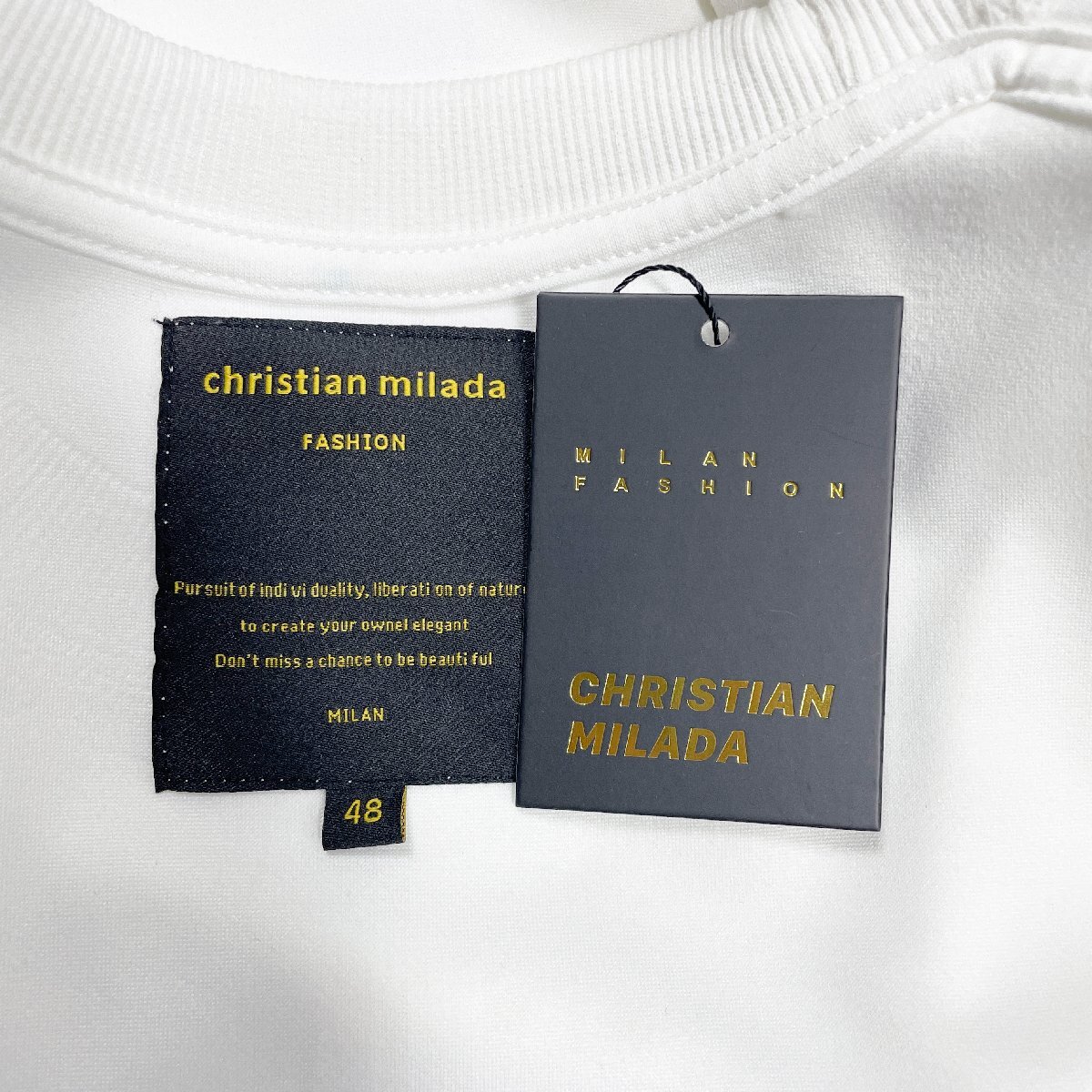 定価4万★christian milada・ミラノ発・トレーナ★コットン100% ソフト 通気 快適 個性 スタイリッシュ ゆったり 男女兼用 秋冬 XL/50_画像10