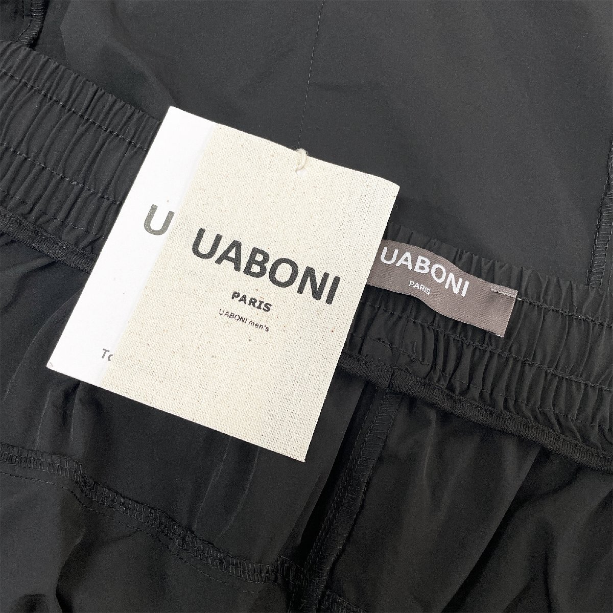 高級EU製＆定価3万◆UABONI*Paris*ショートパンツ*ユアボニ*パリ発◆薄手 快適 通気 速乾 無地 ハーフパンツ ボトムス 短パン メンズ M/46_画像9