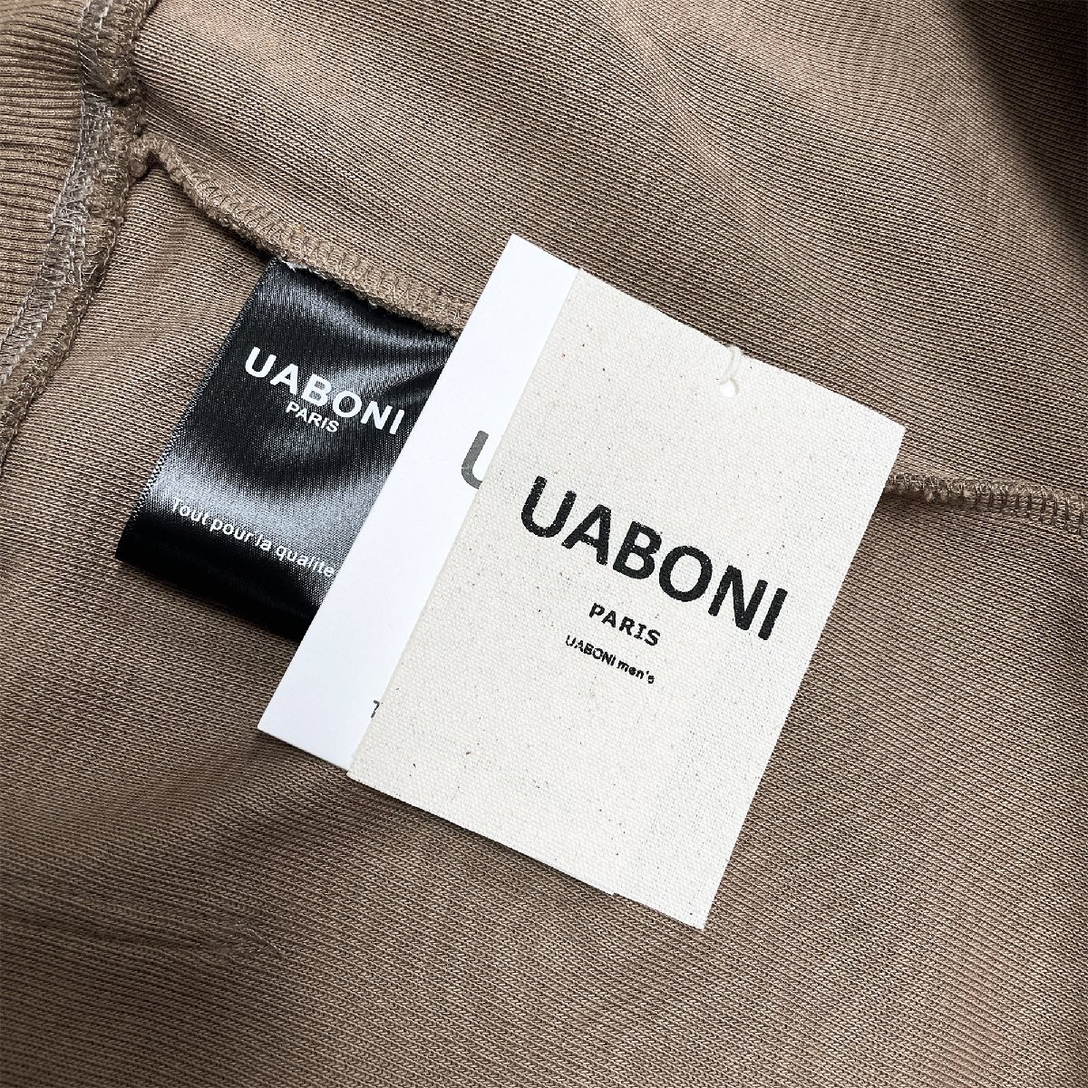 高級EU製＆定価4万◆UABONI*Paris*パーカー*ユアボニ*パリ発◆上質 快適 オシャレ 英字 カットソー プルオーバー スウェット 個性 日常 L_画像9