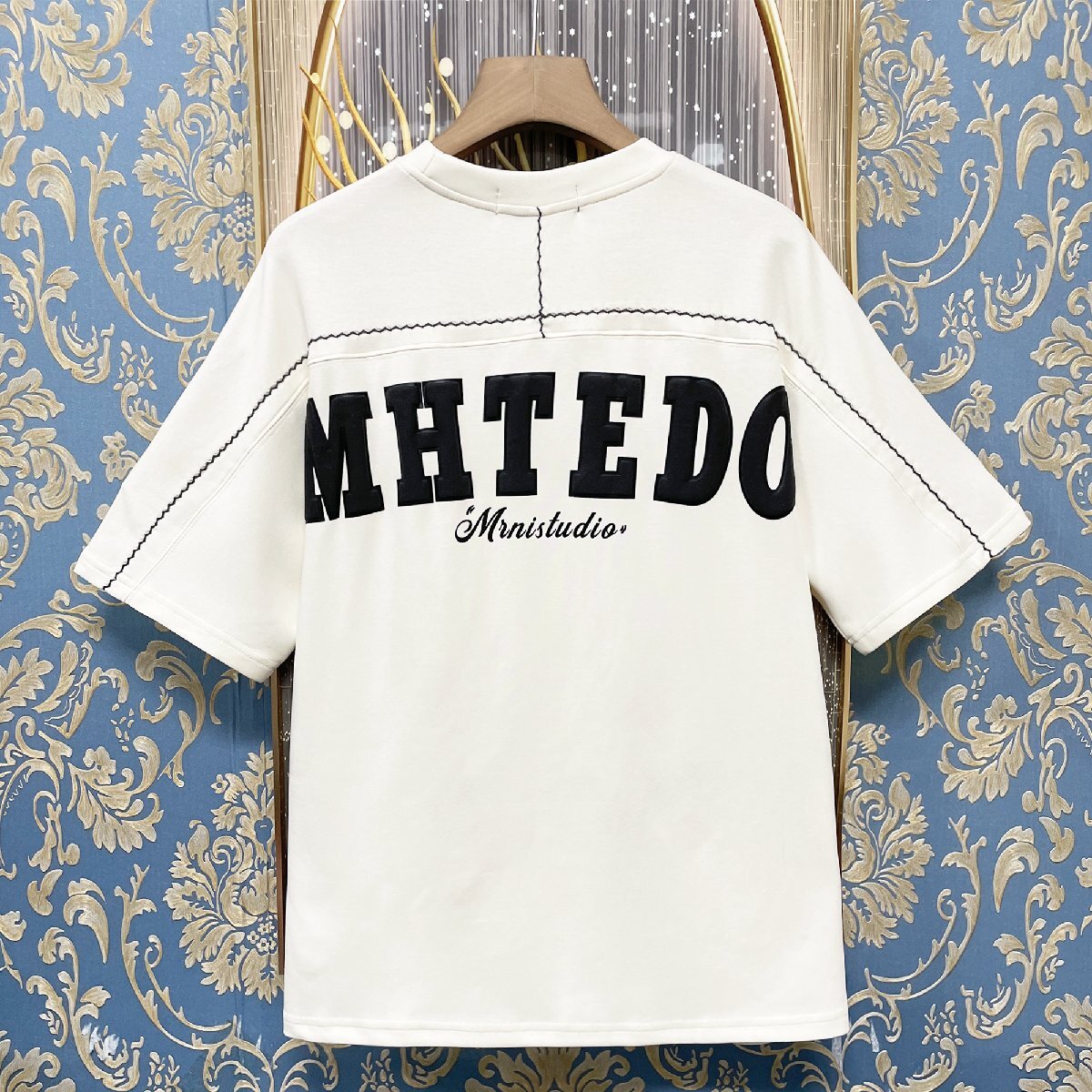 定価7万★christian milada・ミラノ発・上下セット★ソフト 通気 人気 半袖Tシャツ ハーフパンツ スポーツウェア セットアップ 2XL/52_画像3