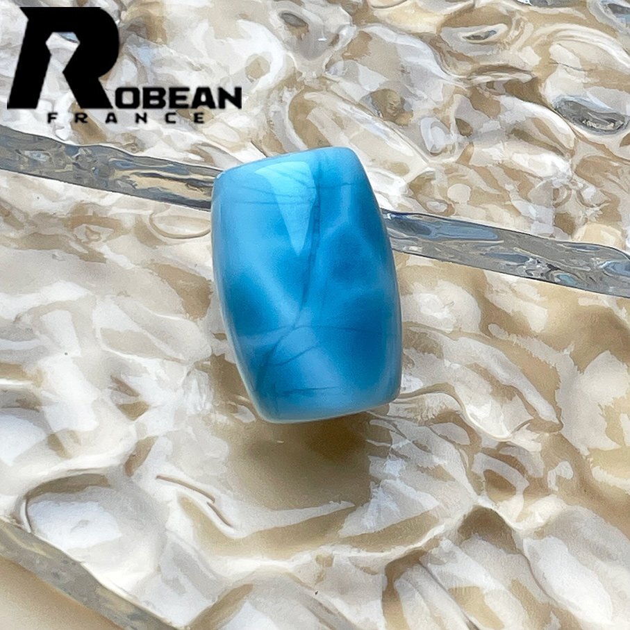 レア EU製 定価9万円★ROBEAN・チベット天珠★パワーストーン アクセサリー ラリマー 天然石 癒し 平和 お守り 約21.2*14.3mm 1003k452_画像3