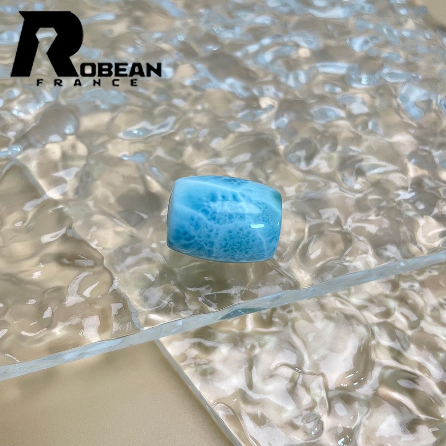 貴重 EU製 定価5万円★ROBEAN・チベット天珠★パワーストーン アクセサリー ラリマー 天然石 癒し 平和 お守り 約19.5*14.7mm Y510007_画像3