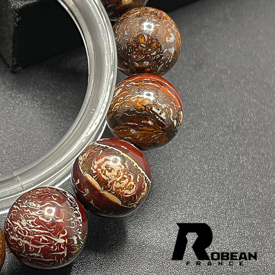 絶賛 EU製 定価17万円★ROBEAN・ボルダーオパール★ブレスレット パワーストーン 天然石 綺麗 お守り 11.8-12.4mm 1008J016_画像5