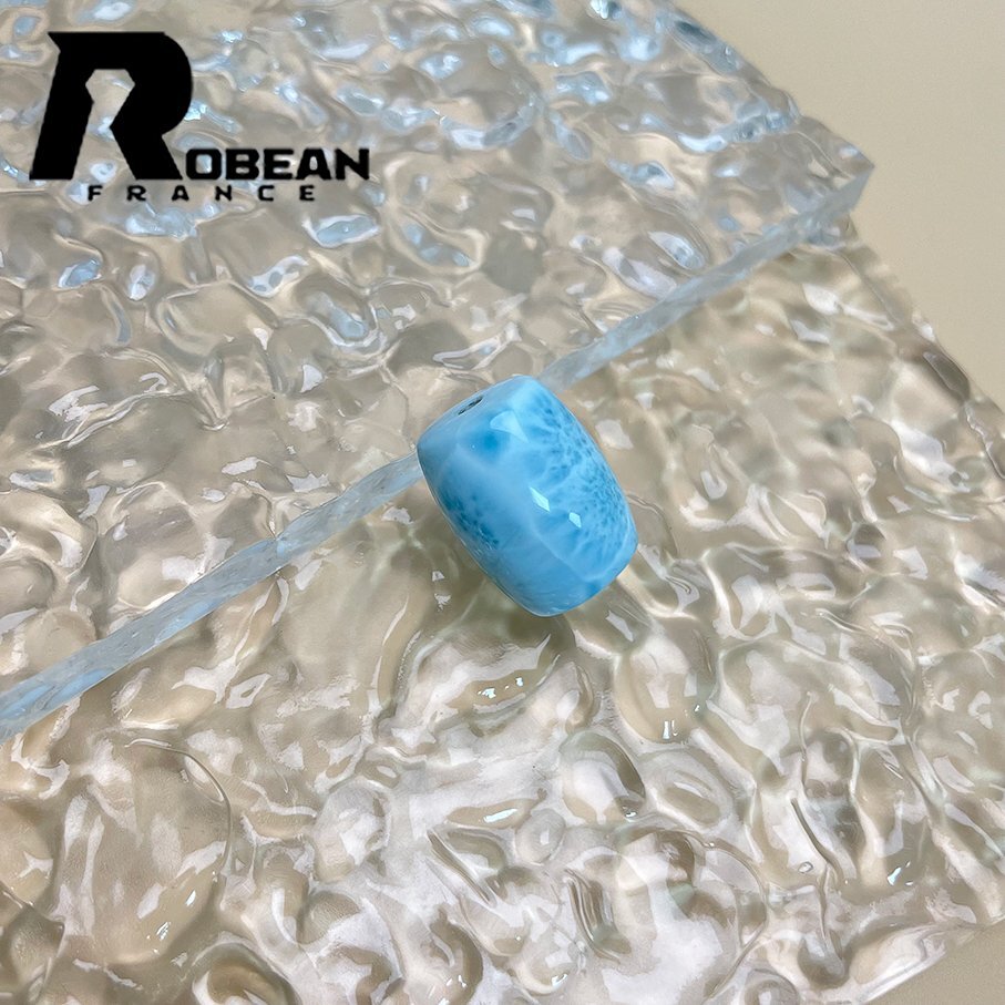 貴重 EU製 定価5万円★ROBEAN・チベット天珠★パワーストーン アクセサリー ラリマー 天然石 癒し 平和 お守り 約19.5*14.7mm Y510007_画像5