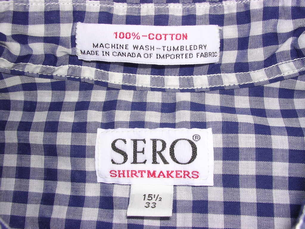 カナダ製 セロ SERO 長袖B.Dシャツ 15.5 ギンガムチェック インディビジュアライズドシャツ ボタンダウンの画像7