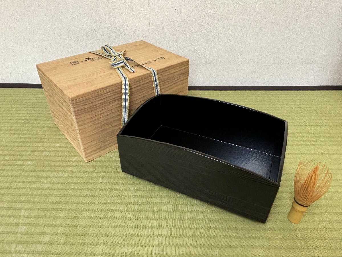 五代川端近左作 粒足煙草盆 莨盆 共箱 茶道具 骨董品 美術品 6180ndzN_画像2