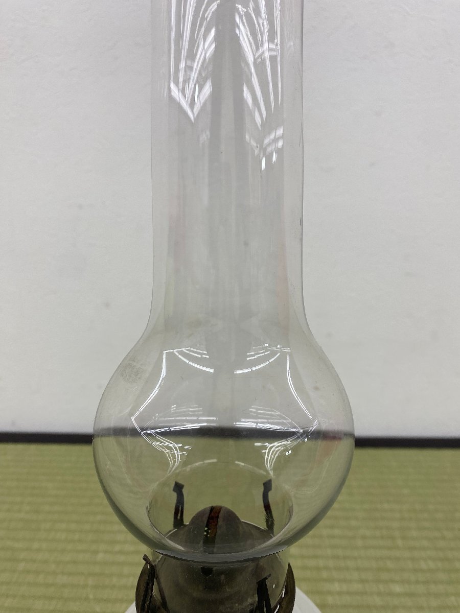 硝子 ランプ 高さ:約46cm ガラス アンティーク レトロ 骨董品 古美術品 3603tfzN_画像4