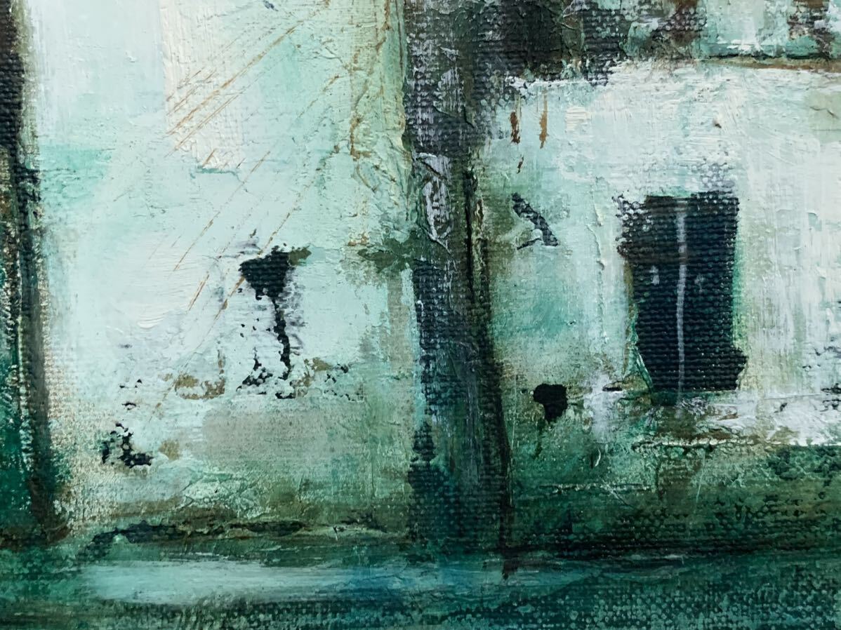 真作 瓩94 串田都美雄 「 白い家 」 油彩 風景画 F8 額寸51×59 真作 瓩94 串田都美雄 「 白い家 」 油彩 風景画 F8 額寸51×59