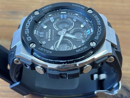 Arコンパクト 稼働品 CASIO カシオ G-SHOCK ジーショック 腕時計 G-STEEL GST-W300-1AJF アナデジ マルチバンド6 タフソーラー 現状品の画像3