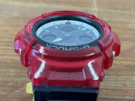 Arコンパクト 稼働品 CASIO カシオ Gショック マルチバンド6 タフソーラー 腕時計 AWG-M100SRB Red & Black ソーラー G-SHOCK 現状品 の画像4