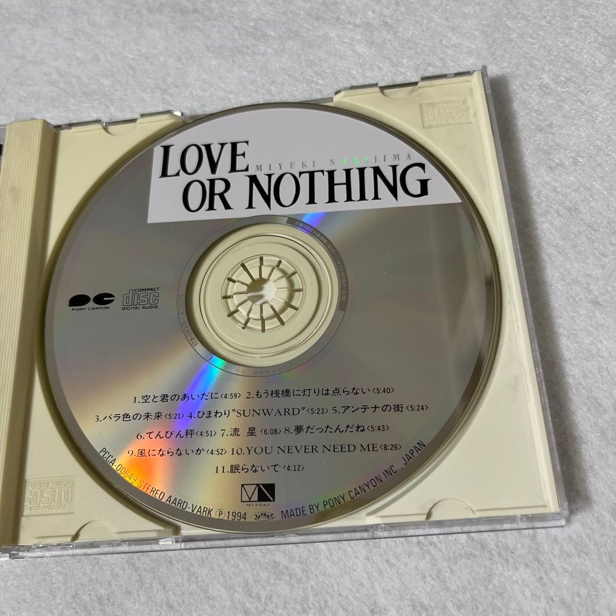 LOVE OR NOTHING 中島みゆき CD