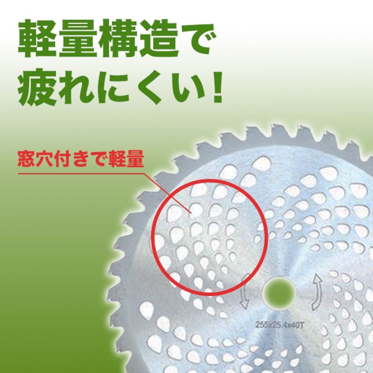 チップソー 草刈り機 替え刃 草刈り機の刃 10枚セット 40P 刈払機