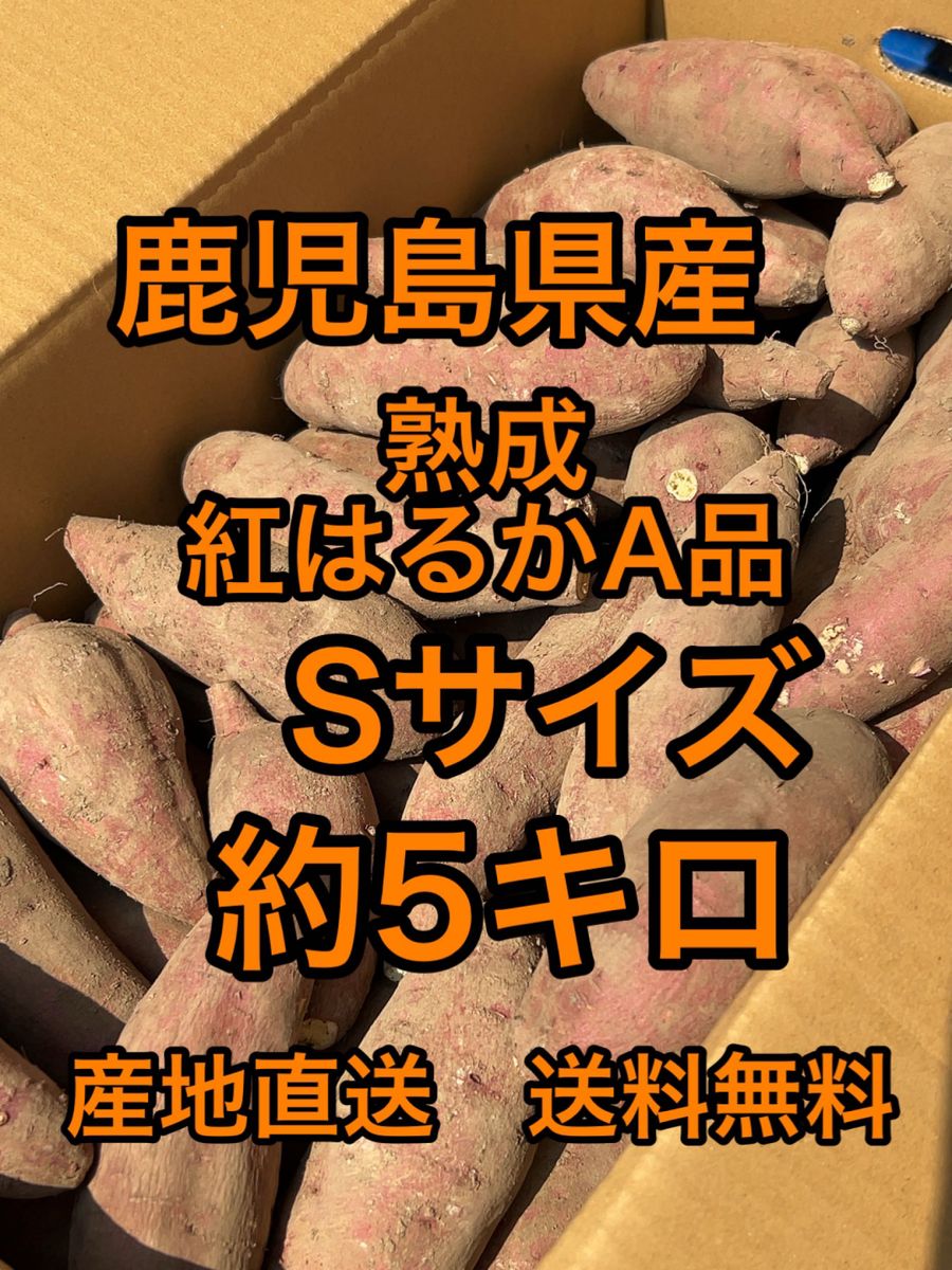 鹿児島県産　熟成紅はるか　Sサイズ　箱込5キロ