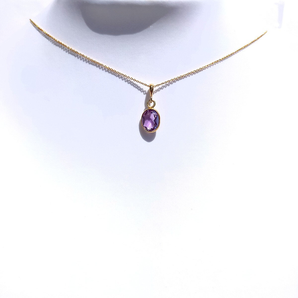  natural stone rose amethyst super superfine necklace 