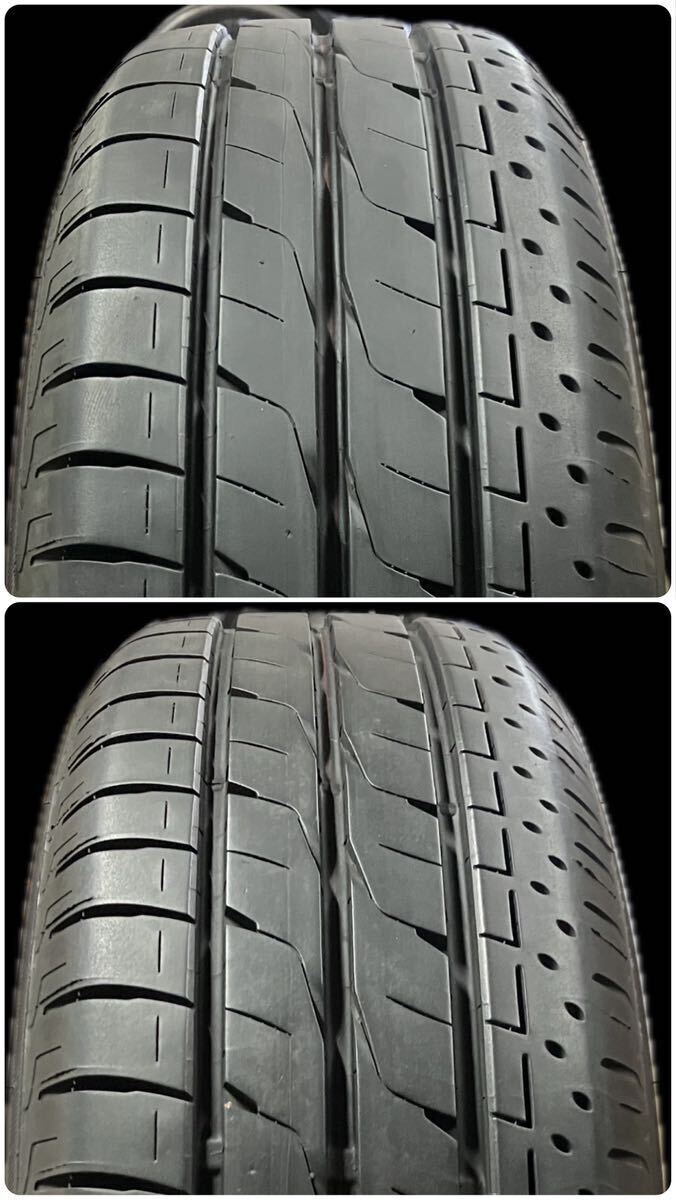 2023年製BRIDGESTONE付 シルフィ 195/60R16 6J+42 4穴 PCD100 ハブ60 純正16インチ アルミ ホイール 4H ピッチ100 ブルーバード 国産タイヤの画像4