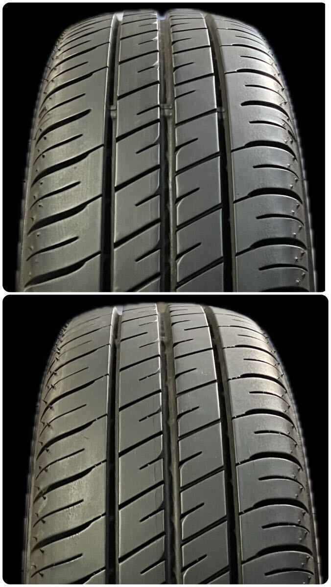 2022年製GOODYEAR付 スバル R2 155/65R14 4.5J+45 4穴 PCD100 M14 ハブ径59 純正14インチ アルミ ホイール 4H ピッチ100 ENKEI製 RC1 RC2_画像4