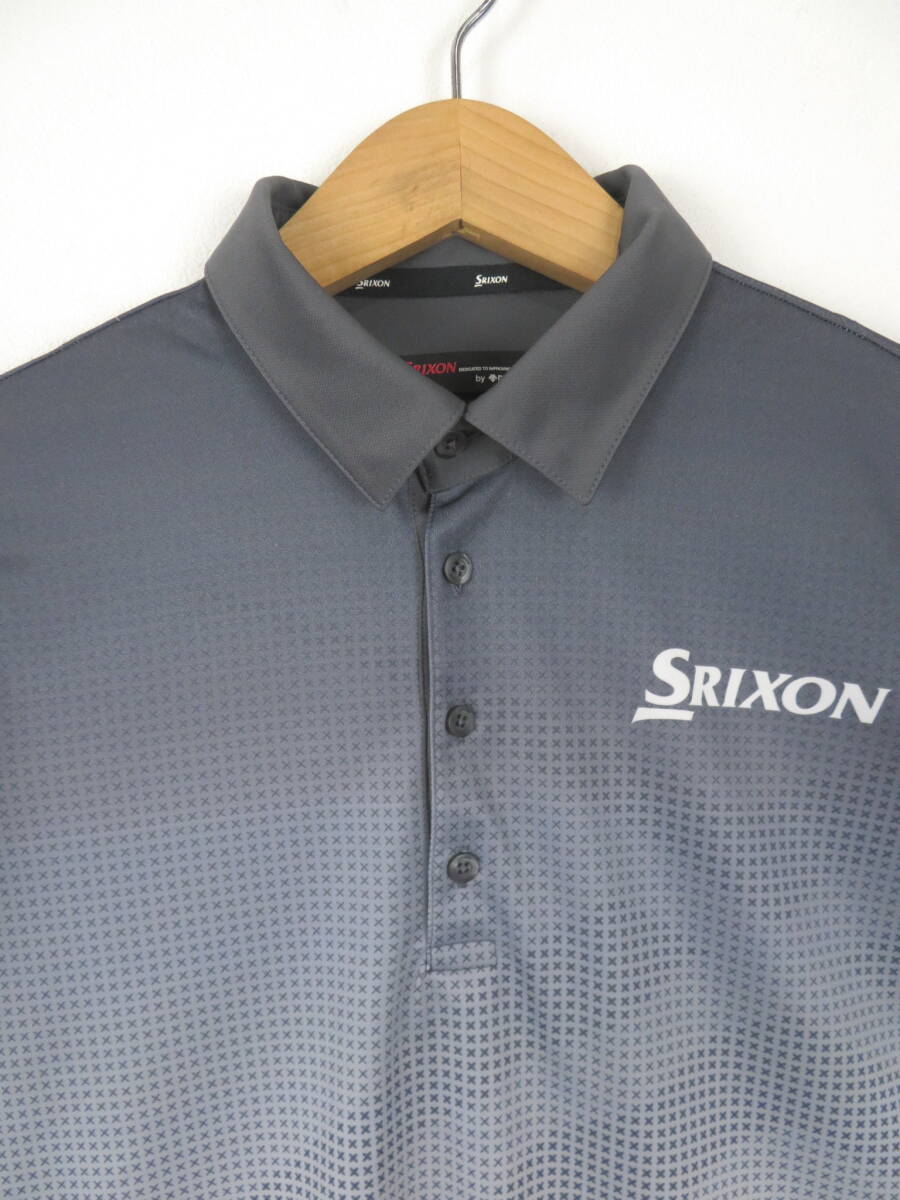 スリクソン バイ デサント ★ ストレッチ ポロシャツ M SRIXON by DESCENTE ゴルフウェア メンズ グラデーション 速乾 松山英樹スポンサー_画像3