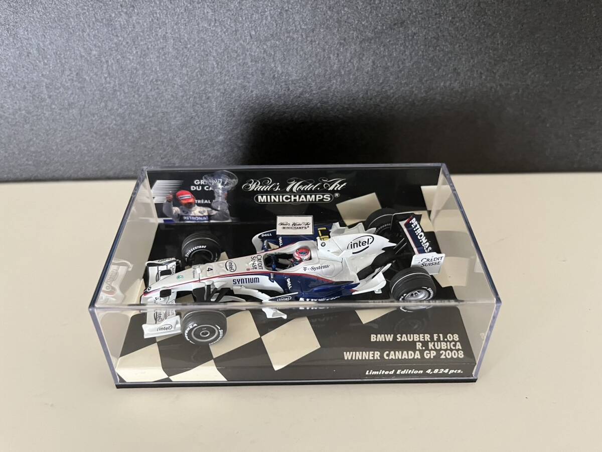 ★☆ミニチャンプス BMWザウバー クビサ カナダGP 優勝 2008年　BMW SAUBER F1.08 　R.KUBICA WINNER CANADA GP 2008 ☆★_画像2