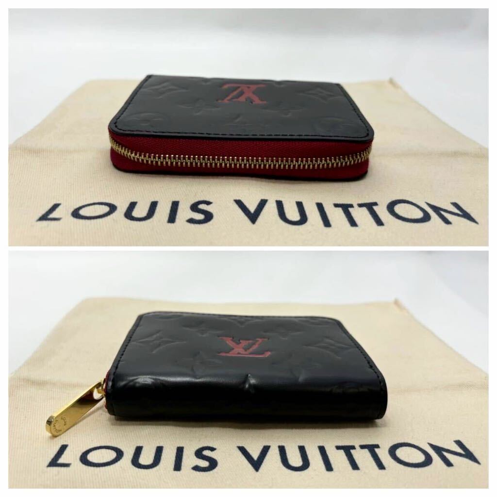 【美品】ルイヴィトン ヴェルニ 0079ラウンドファスナー マットブラック コインパース ミニ財布 LOUISVUITTON コインケースの画像3