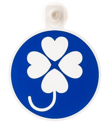  automobile car exclusive use suction pad type clover Mark four . leaf Mark disabled . body handicapped sign international symbol road standard new goods unused goods 1 sheets 
