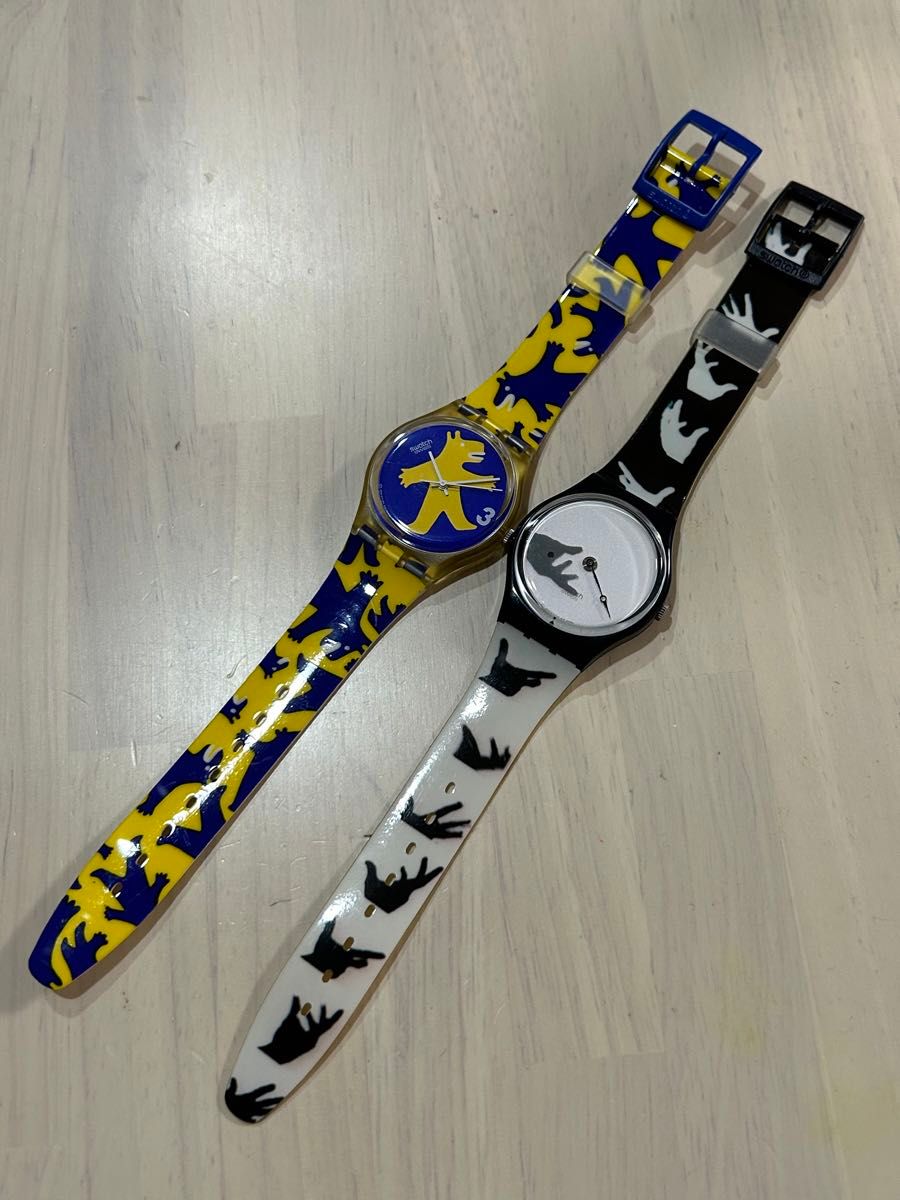 中古品 希少 SWATCH スウォッチ 90年代モデル 2本セット 中古品 希少 SWATCH スウォッチ 90年代モデル 2本セット