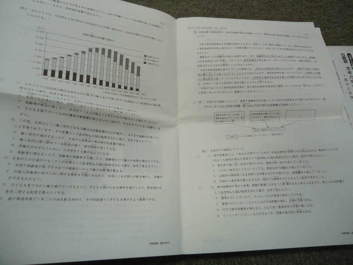 2015年度版　日能研 　5年　 小5　 思考力育成テスト　全5回 　国算理社