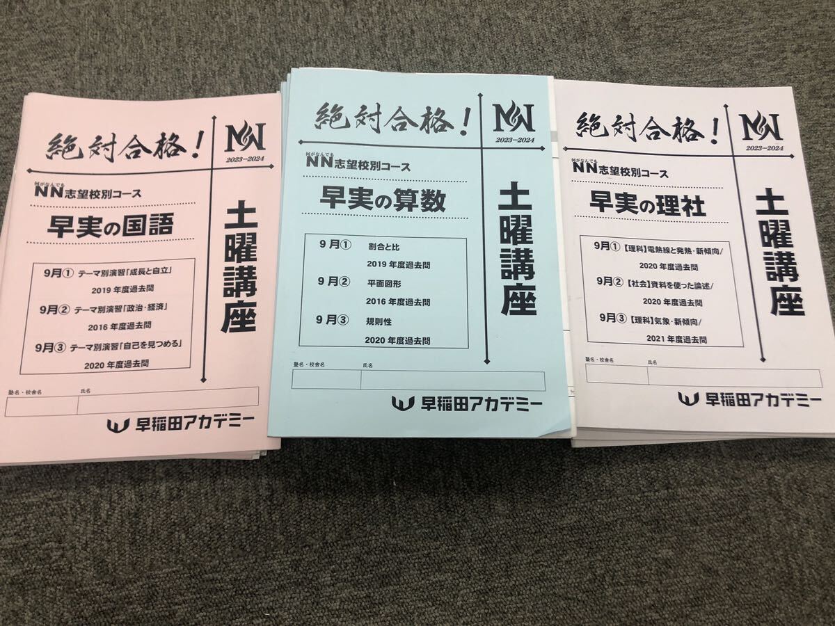 早稲田アカデミー NN早実 2024年受験 前期/夏期集/土特/日特 早稲田アカデミー NN早実 2024年受験 前期/夏期集/土特/日特
