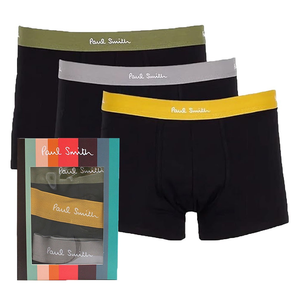 ポールスミス PAUL SMITH ボクサーパンツ M1A-914C-A3PK17-79-L メンズ ブラック 3枚セット 下着_画像1