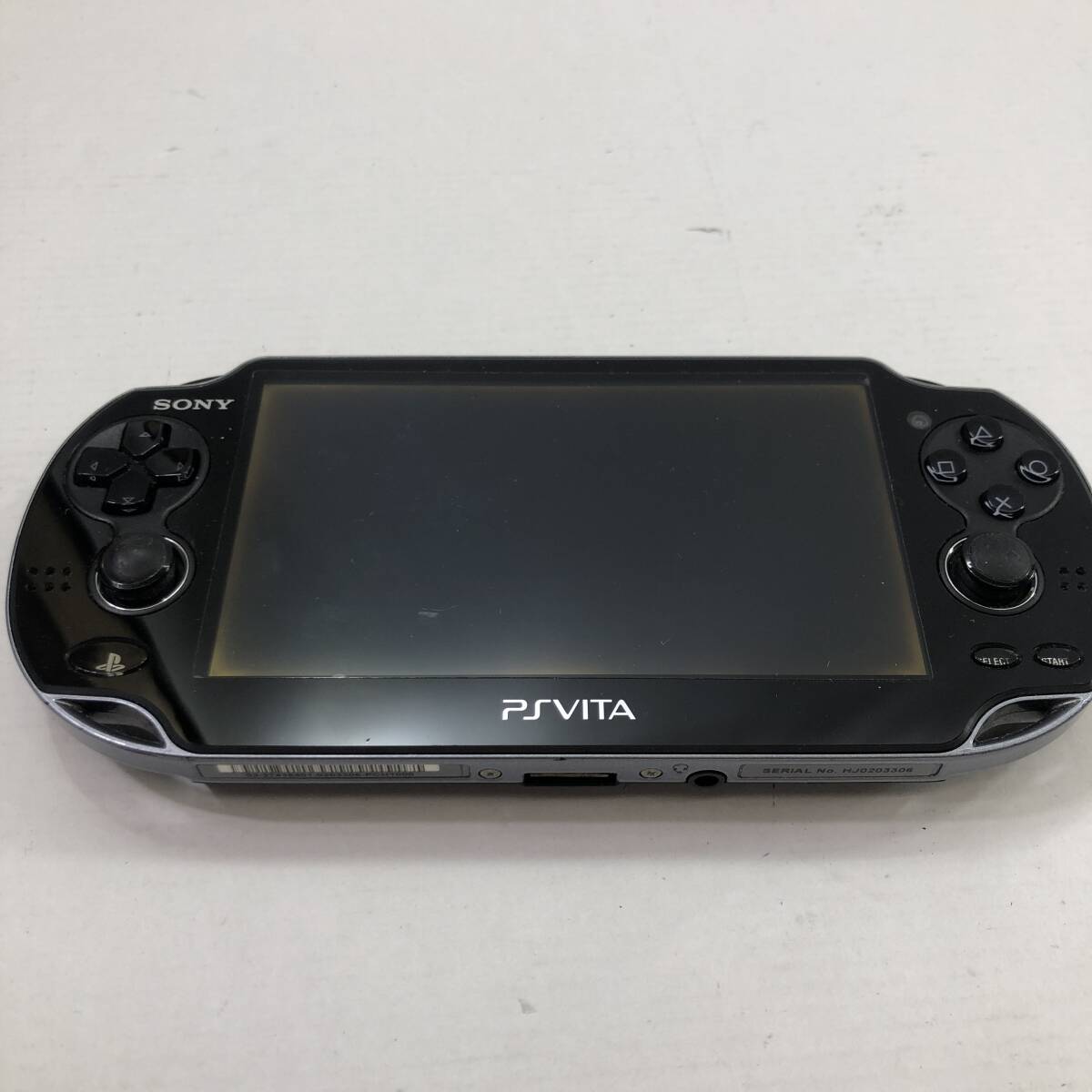 (27059)^[1 jpy ~]PS VITA body only screen scorch equipped / PCH-1000 crystal * black / Sony PlayStation VITA present condition goods 