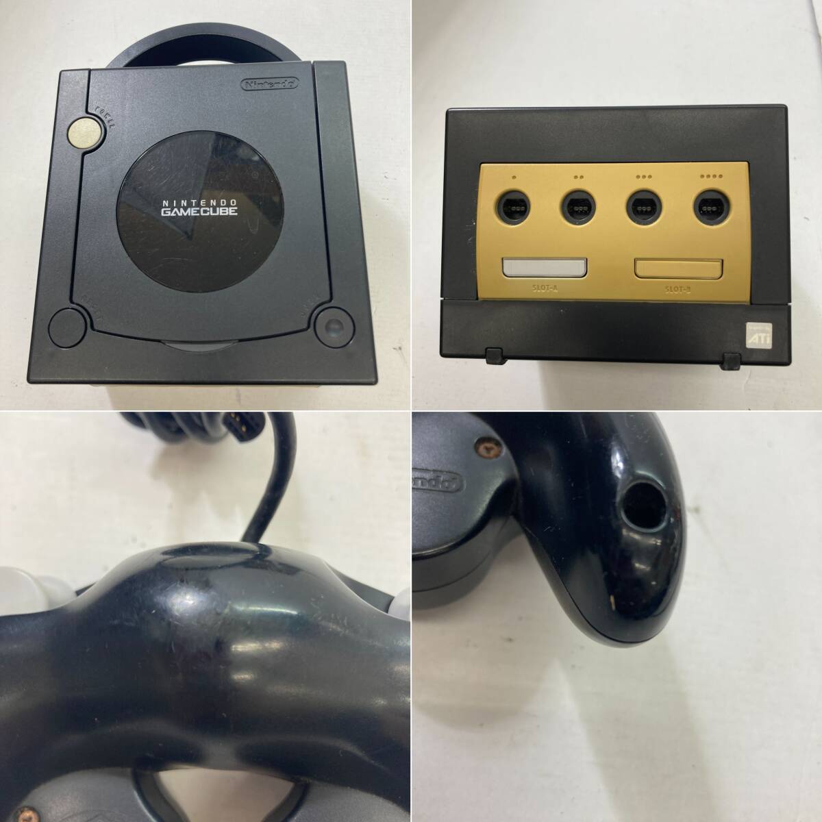 (26915) #Nintendo GAME CUBE DOL-001 black * box scratch equipped, basis operation verification ending secondhand goods 