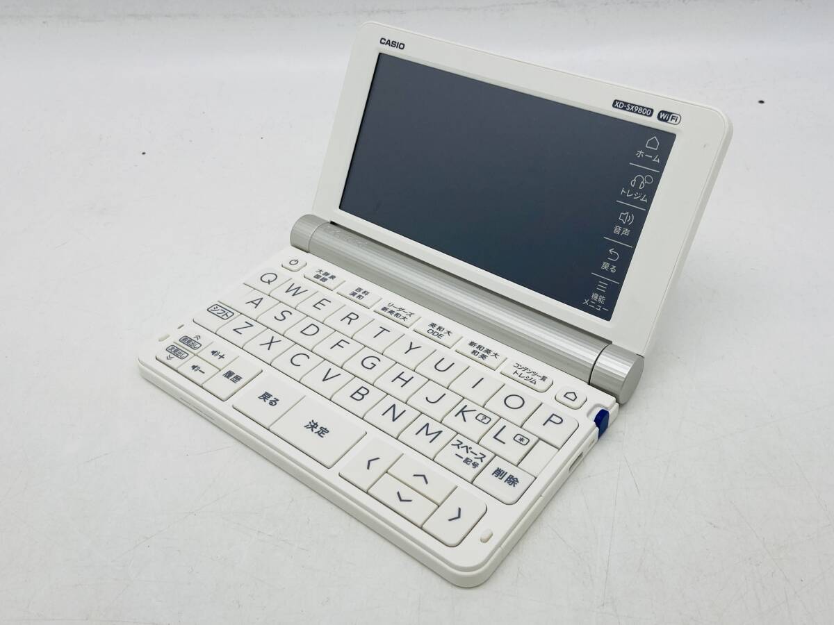 (26807)□CASIO(カシオ) 電子辞書 EX-word XD-SX9800WE 本体のみ[エクスワード] 中古品_画像1